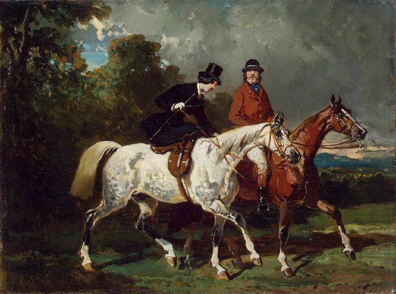 Alfred Dedreux Ride Sweden oil painting art